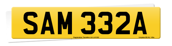 Registration number SAM 332A